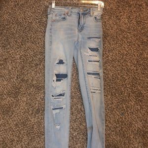 American eagle outfitters high rise ripped jegging